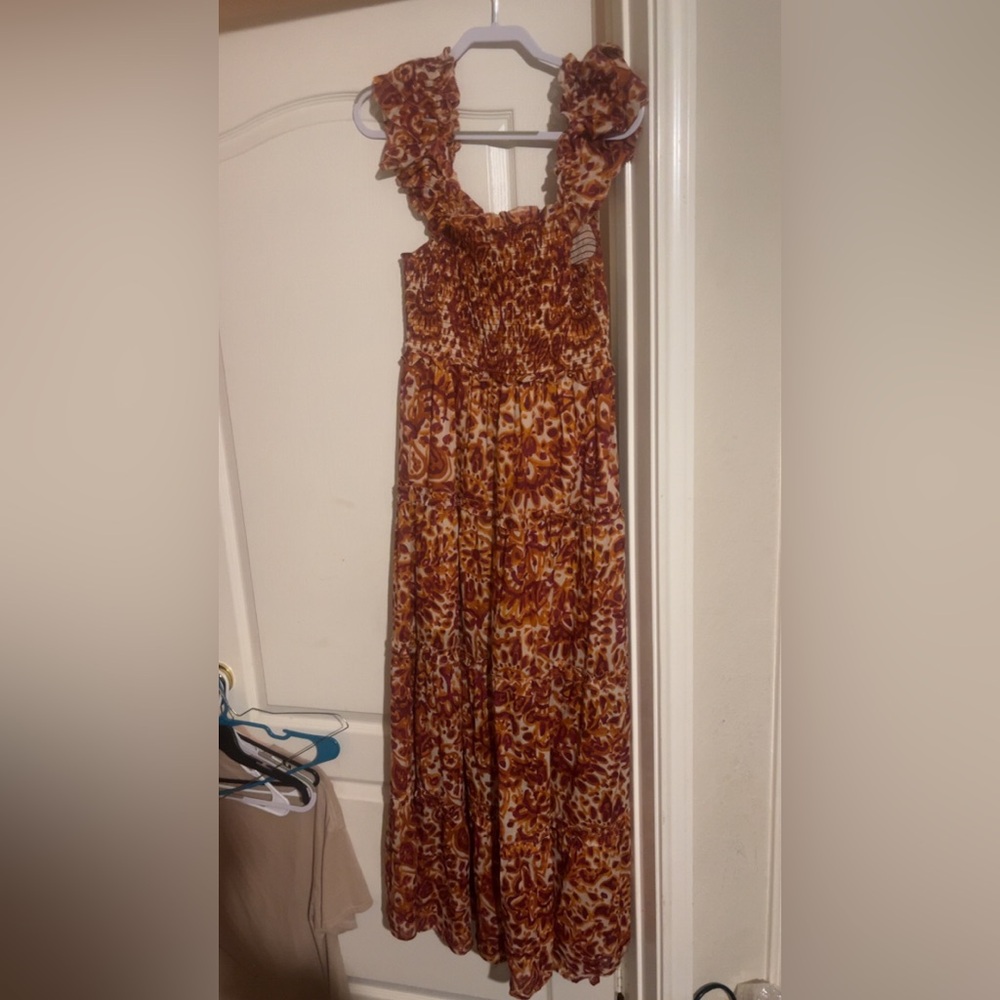 House of Harlow 1960 Linen Floral Maxi Dress M